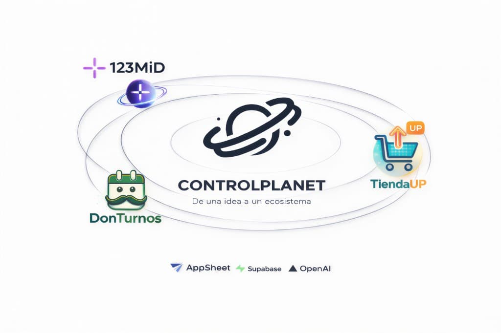 Ecosistema ControlPlanet: TiendaUP, 123MiD y DonTurnos